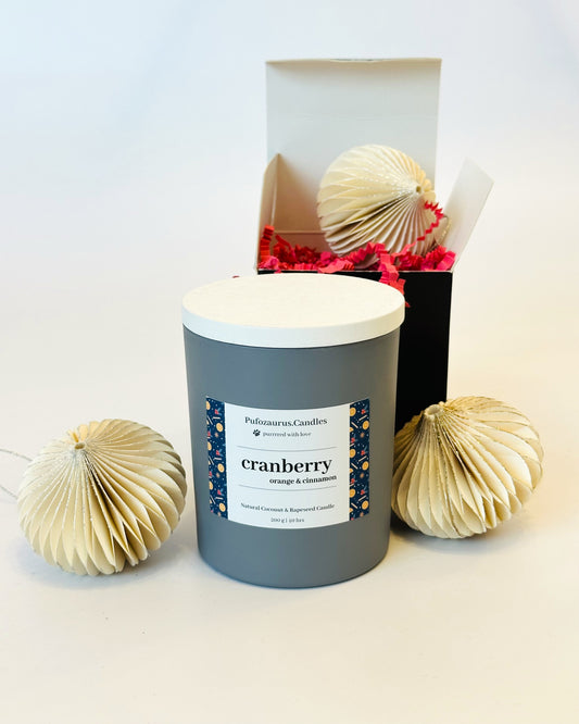 Cranberry, Orange & Cinnamon - Premium Glass